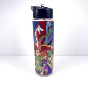 Dungeons & Dragons Cartoon Water Bottle Vintage Fantasy Dragon Graphic